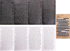 8 Sheets Small Talk Label Sticker Word Stickers Black and White Inspirational Wo