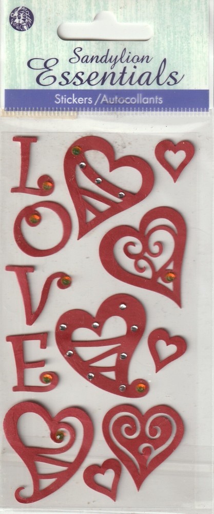 RARE! Sandylion Essentials Vintage HEARTS Love Theme 14022 FAST FREE ship! NICE!