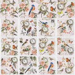 12 Sheets Rub on Transfers for Crafts and Furniture Rub on Transfer Stickers Dec