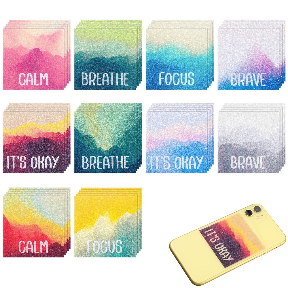 50 Pieces Calm Stickers Anxiety Sensory Stickers Textured Sensory Adhesives Clam