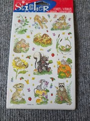 American Greetings Vintage Stickers Forest ANIMALs
