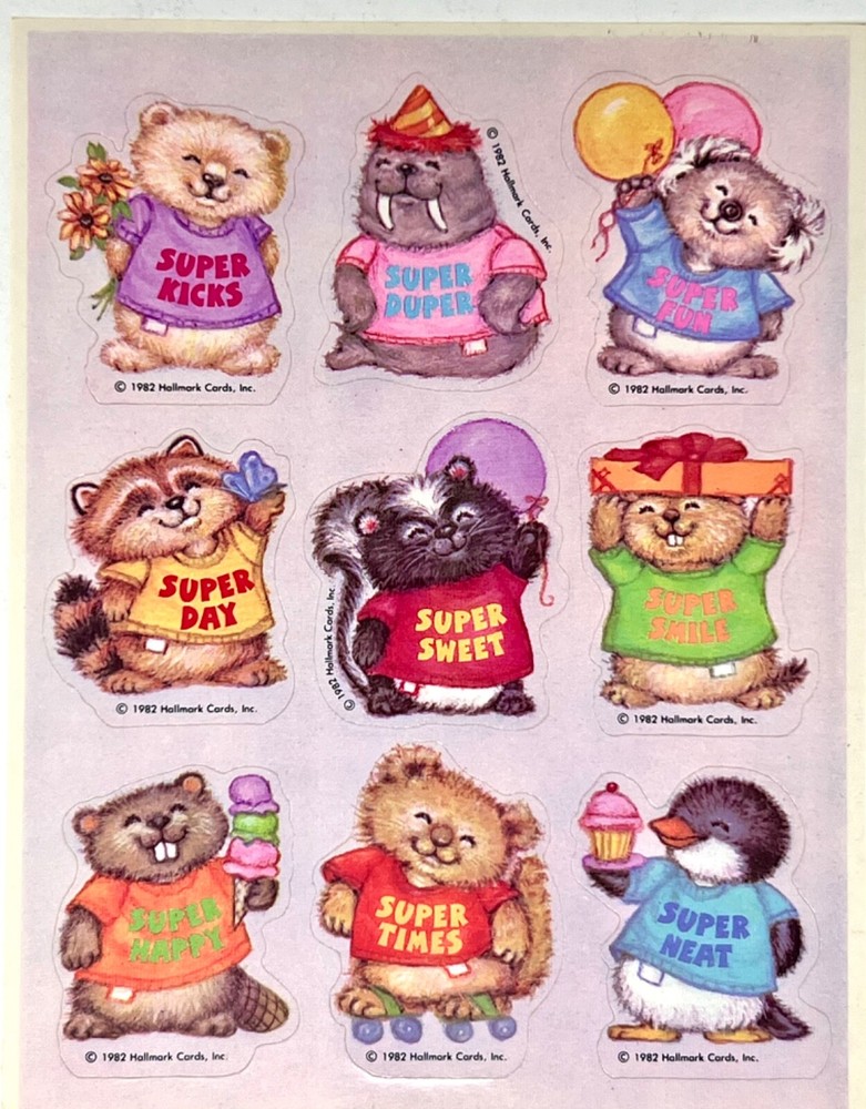 Vintage 1982 Shirt Tales Stickers by Hallmark