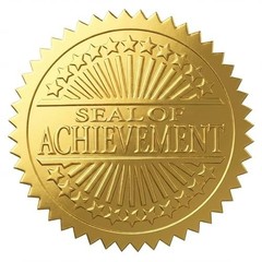 Gold Starburst Certificate Seals – 2″ Self-Adhesive Award Stickers, 100 Count fo
