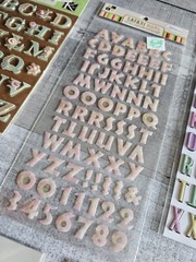 Sticker Lot – Alphabet Scrapbooking Stickers Letters Numbers Floral Bling #193