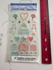 American Greetings Creative Touch Wedding Cake Presents Flowers Hearts Scrapbook