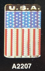 7 Selectra VTG Patriotic American USA Prismatic Flag Stickers, 250th Anniversary