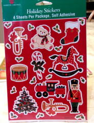 Set of 5 Vintage American Greetings Christmas Sticker Packages -4 Sheets Ea- New