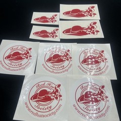 Red Hat Society Stickers Lot Bumper Vinyl Scrapbooking Vintage Car 50+