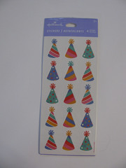 Hallmark Stickers PARTY HATS 4 Sheets NIP