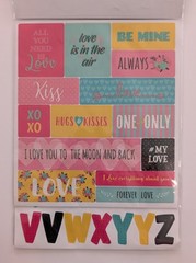 Love Hugs & Kisses Valentine’s Day Scrapbooking Stickers Flip Pack By Jot