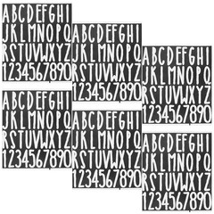 6 Sheets Self Adhesive Alphabet Stickers Business Letter Decals Mailbox