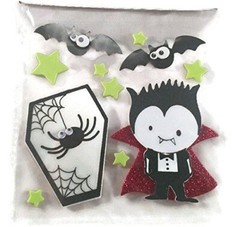Halloween Vampire Foam 3d Stickers with Wiggle Eyes