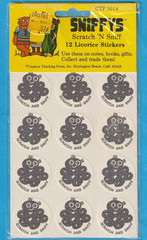 Vintage CTP 1977 Scratch & Sniff Stickers LICORICE