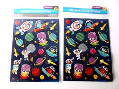Set Of 2 Jot Google Eye 25 PC Aliens & Space Men Stickers Total 50 stickers