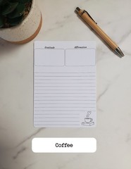 Journal Gratitude and Affirmation Sticker Sheet With Blank Lines | 5″ x 7″