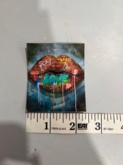 Graffiti Lips Brick Wall Vinyl Sticker – Urban Street Art Laptop Water Bottle