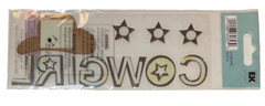 Jolee’s Boutique Cowgirl Hat Stars Title Dimensional Scrapbook Stickers VTG