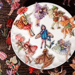 Retro Flower Fairy Elf PET Stickers Junk Journal Planner Scrapbooking Sticker