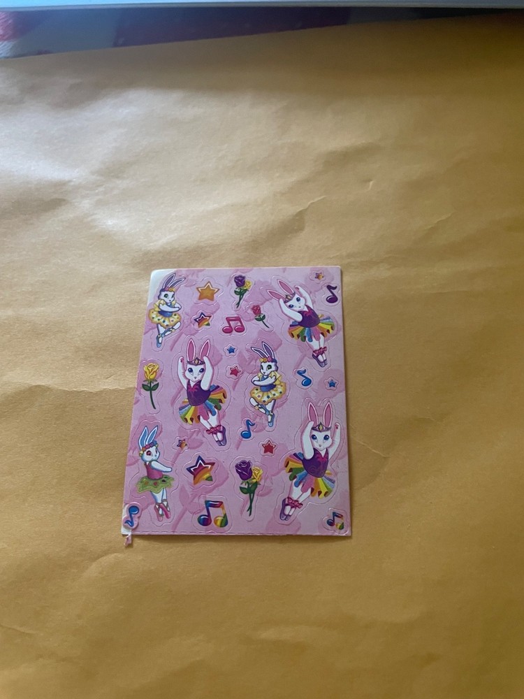 Vintage 1980s Lisa Frank Rabbit Stickers
