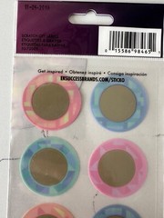 Sticko Dimensional Sticker 8 PC Scratch off Labels Blue Pink Orange Scrapbooking