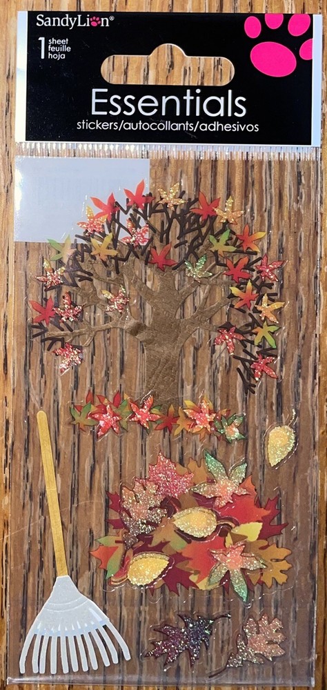 Essentials Tree W/ Leaves Seasons Fall Changing Colors Leafs Scrapbook Stickers