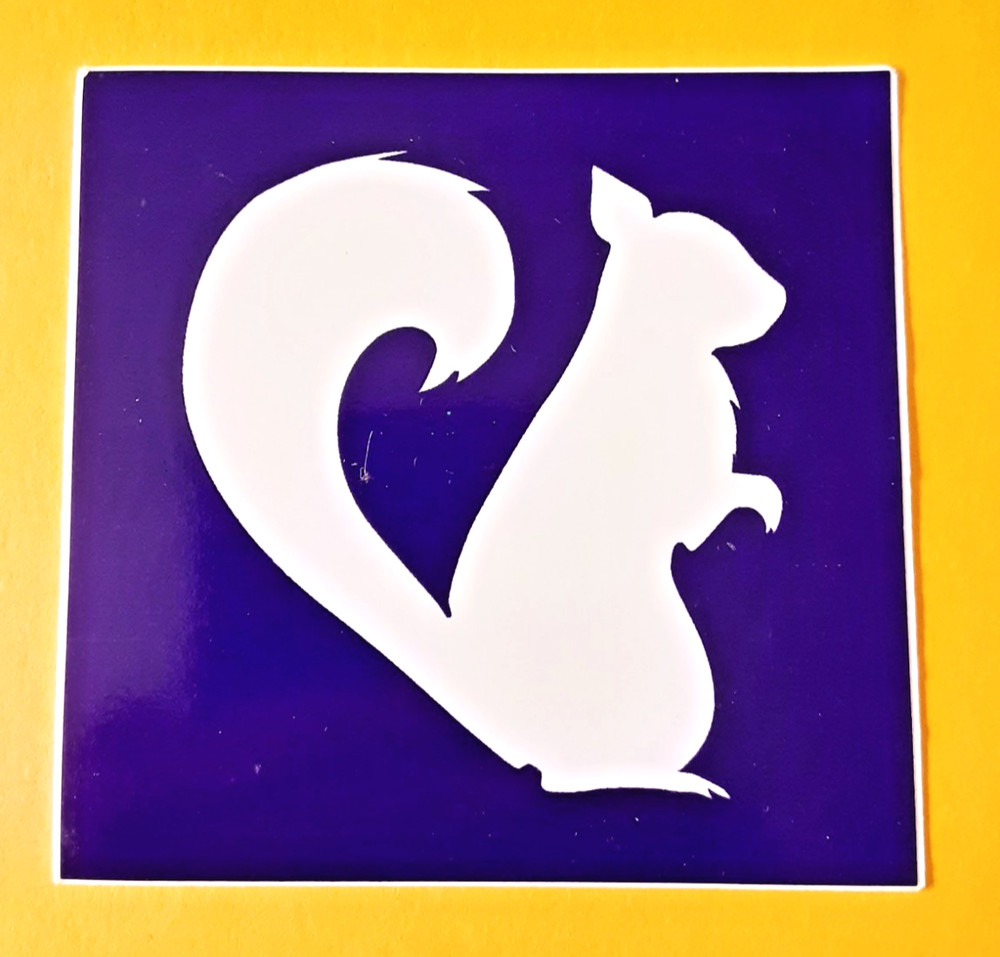 squirrel silhouette vinyl purple sticker decal