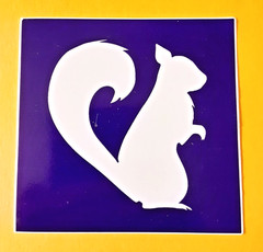 squirrel silhouette vinyl purple sticker decal