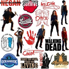 THE WALKING DEAD VARIETY DIE CUT VINYL 50 CT STICKER PACK