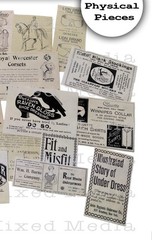 FASHION 24pc LOT A Ephemera Paper Pack Junk Journal Vintage Ads Collage Art