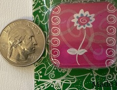SPRINGTIME EPOXY FRESH LABEL SQUARE Stickers(4pc)Floral…Cheer…Swirl…Card Making