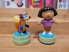 Nick Jr Dora the Explorer Sandylion Stickers Colored Pencils Pen Stamp Plush Lot