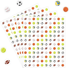 3000PCS Small Sun Stickers for Arts & Crafts, Mini Sunshine Sticker Bulk, 10 Des