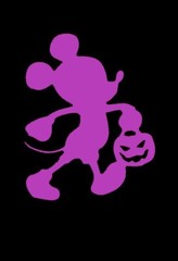DISNEY HALLOWEEN MICKEY & MINNIE MOUSE, SPIDER, SKULLS, + (BLK, ORANGE, PURPL)