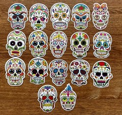 Sugar Skull Stickers Dia De Los Muertos Decals Horror Dead Mexico Pack Lot 50 pc