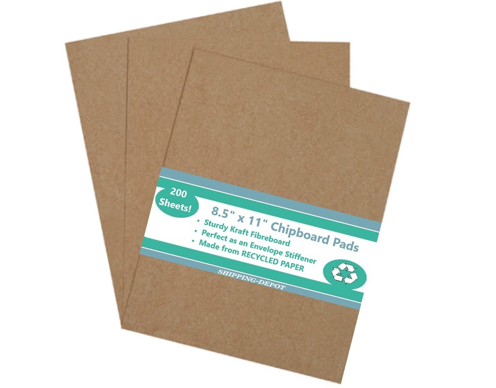 Secure Seal 8.5×11 Chipboard Pads Brown Scrapbooking Sheets 22PT .022” Light …