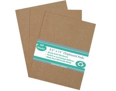 Secure Seal 8.5×11 Chipboard Pads Brown Scrapbooking Sheets 22PT .022” Light …