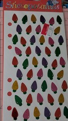 Vintage Stickopotamus binder stickers, CHRISTMAS LIGHTS Bulbs Christmas stickers