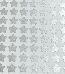 Silver Shimmer Glitter Star Sticker Sheet! – Choose a Size – Cute & Sparkly!
