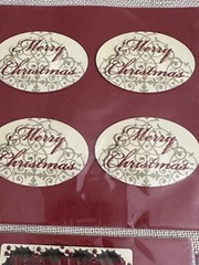 WARM WISHES Dimensional Stickers(4pc) Michaels•Christmas•Holly•Holiday•Lables