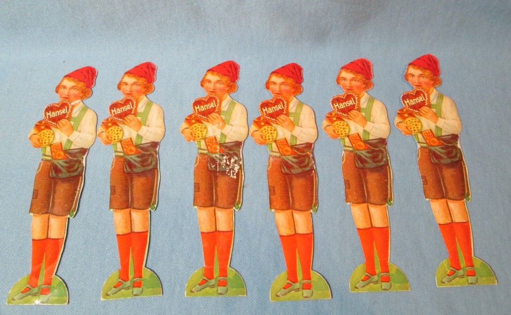 6 pc. Cut Out Scrap Scrapbook Victorian Die Cut ~ HANSEL Fairy Tale Character
