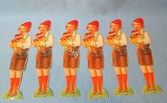 6 pc. Cut Out Scrap Scrapbook Victorian Die Cut ~ HANSEL Fairy Tale Character