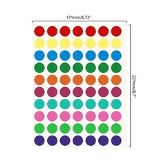 1 Inch Dot Stickers – 400 Pack | Assorted Colored Dot Stickers