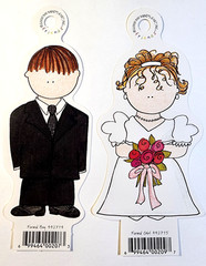 My Mind’s Eye Retired 2000 Die Cut Boy Girl Wedding Flower Girl Scrapbook 2pc