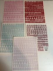 Over 20 Different Colors And Styles Of Alphabet And Number Stickers