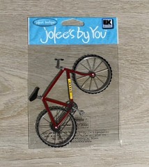 RARE Jolees Red Bicycle Mountain Bike 10 Speed OUTDOORS 3D Scrapbook Sticker