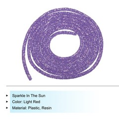 2.5 Yard 7mm Glitter Sequins Rope Sequins Rhinestone Cord Clear Purple