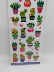 Cactus Stickers | Succulent Plant Stickers – 31 Asst Pcs (nm5238608)