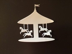 4 Horses Carousel Die Cut Embellishments 6 Pcs 2-5/8″ x 2-1/2″ Scrapbook Cards