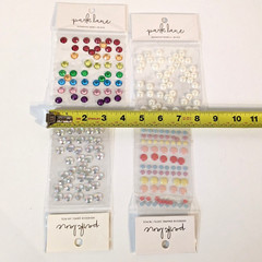 Jo-Ann PARK LANE Adhesive Gems Rainbow Jewel Style, Embellishments Lot of 4 Pkgs