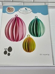 NEW Elizabeth Paper Flowers #2220 Honeycomb Egg Largest 2.4×4 Inches